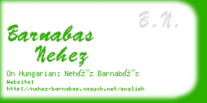 barnabas nehez business card